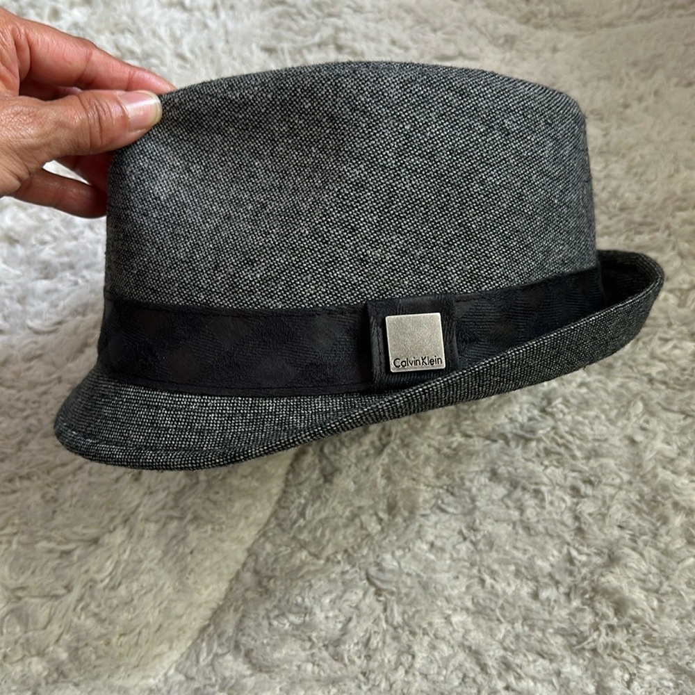 Calvin Klein Charcoal Fedora with Black Band